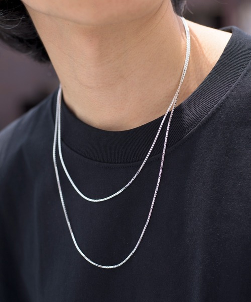 And A（アンドエー）の「And A アンドエー / Link chain necklace ベネチアンチェーンネックレス チョーカー シルバー925（ネックレス・メンズ・シルバー・40cm/60cm/50cm）」の2枚目の写真