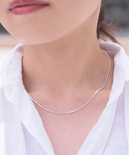 And A（アンドエー）の「And A アンドエー / Link chain necklace ベネチアンチェーンネックレス チョーカー シルバー925（ネックレス・メンズ・シルバー・40cm/60cm/50cm）」の6枚目の写真