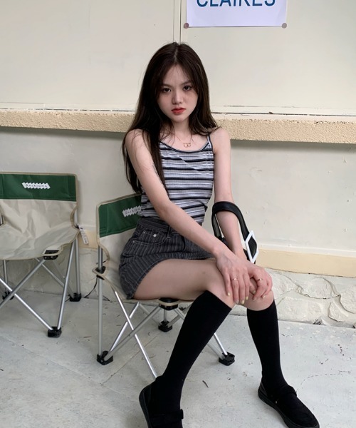 MANGROVE（マングローブ）の「ストライプカジュアルキャミソール（キャミソール・レディース・ブラック/ブルー・FREE）」の19枚目の写真