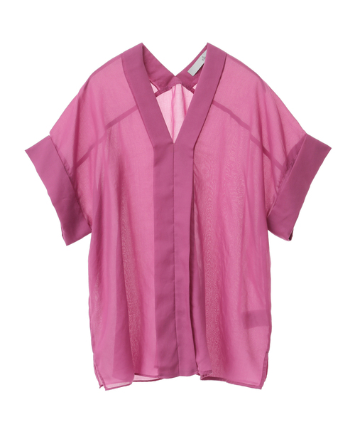 Tiara（ティアラ）の「Vネックブラウス（シャツ/ブラウス・レディース・ブラック/イエロー/ピンク・FREE）」の3枚目の写真