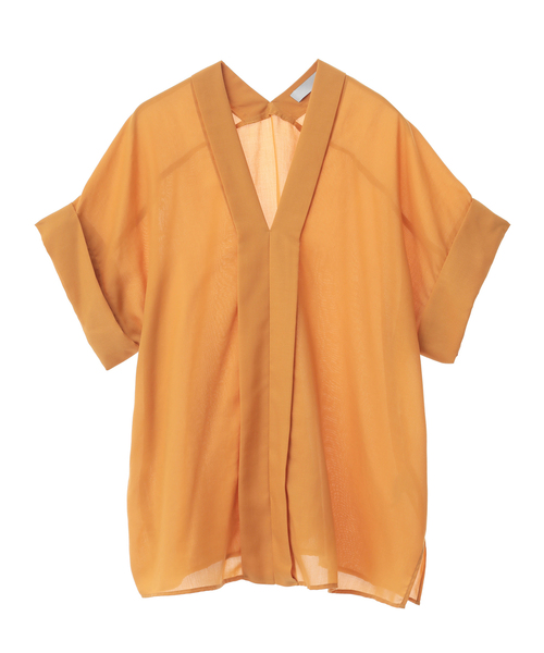 Tiara（ティアラ）の「Vネックブラウス（シャツ/ブラウス・レディース・ブラック/イエロー/ピンク・FREE）」の4枚目の写真