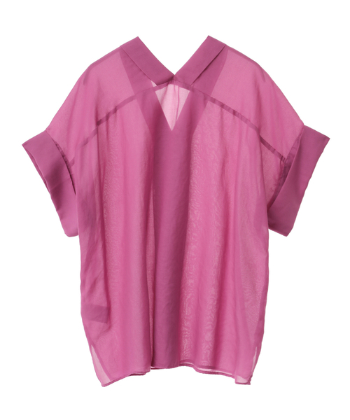 Tiara（ティアラ）の「Vネックブラウス（シャツ/ブラウス・レディース・ブラック/イエロー/ピンク・FREE）」の6枚目の写真