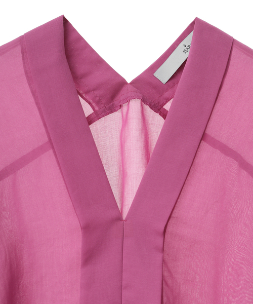 Tiara（ティアラ）の「Vネックブラウス（シャツ/ブラウス・レディース・ブラック/イエロー/ピンク・FREE）」の7枚目の写真