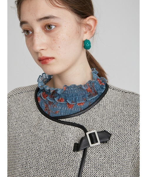 LILY BROWN（リリーブラウン）の「合皮パイピングコート（ノーカラーコート・レディース・ブラック/ベージュ・FREE）」の12枚目の写真