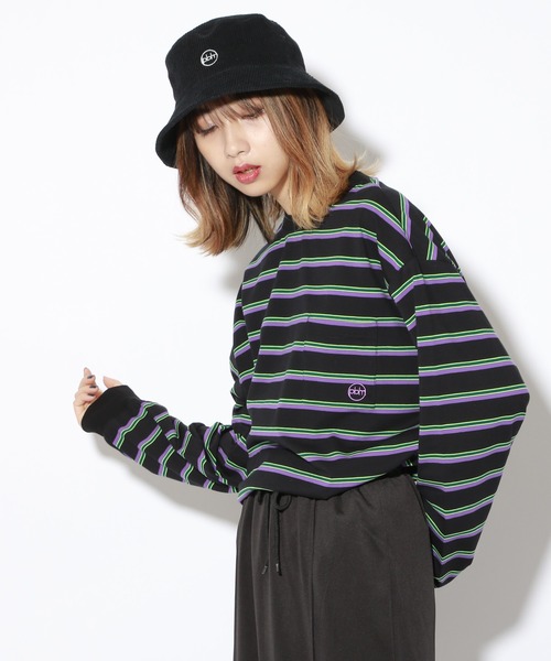PBLIM(ページボーイリム)の「【PAGEBOYLIM】マルチボーダーロンT(Tシャツ/カットソー・レディース・ホワイト系その他/ブラック系その他・MEDIUM/LARGE)」の21枚目の写真
