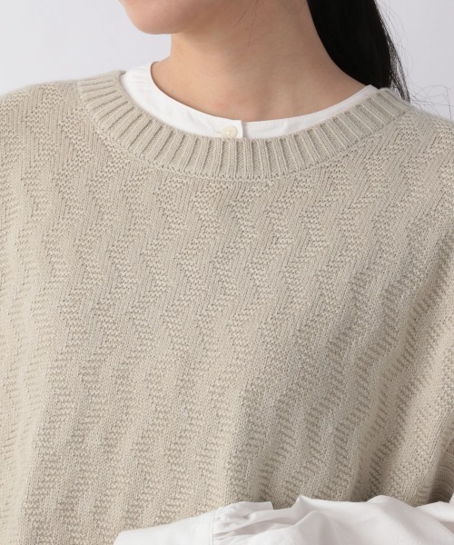 LOWRYS FARM（ローリーズファーム）の「ニットベストシャツ２Ｐワンピース　959951（ワンピース・レディース・ブラック/ダークブラウン/グリーン/アイボリー・FREE）」の9枚目の写真