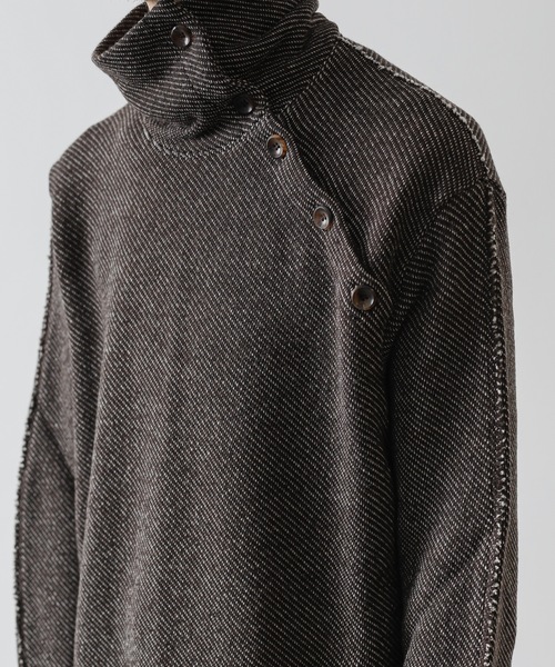 KAZUYUKI KUMAGAI ATTACHMENT（カズユキクマガイアタッチメント）の「WASHABLE WOOL INLAY STITCH TURTLENECKS L/S（ニット/セーター・メンズ・ブラウン・2/3）」の5枚目の写真