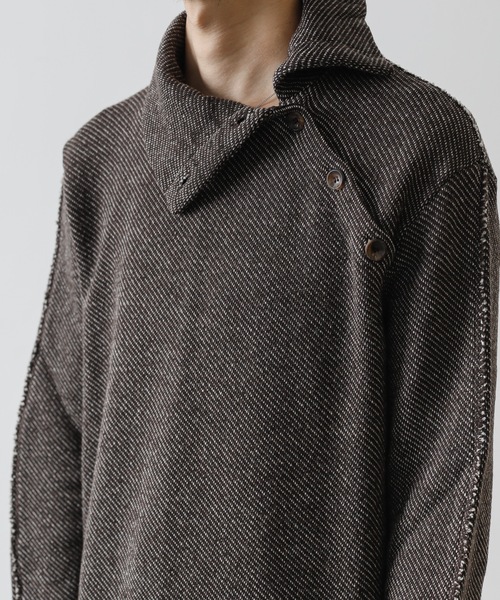 KAZUYUKI KUMAGAI ATTACHMENT（カズユキクマガイアタッチメント）の「WASHABLE WOOL INLAY STITCH TURTLENECKS L/S（ニット/セーター・メンズ・ブラウン・2/3）」の6枚目の写真