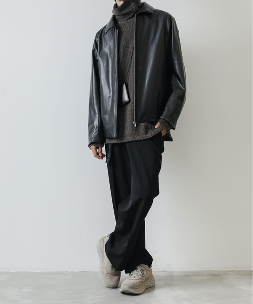 KAZUYUKI KUMAGAI ATTACHMENT（カズユキクマガイアタッチメント）の「WASHABLE WOOL INLAY STITCH TURTLENECKS L/S（ニット/セーター・メンズ・ブラウン・2/3）」の8枚目の写真