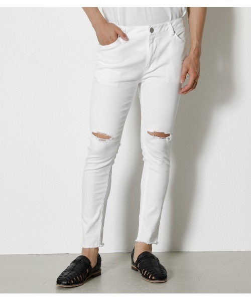 AZUL by moussy(アズールバイマウジー)の「APS CLASH ANKLE SKINNY/APSクラッシュアンクルスキニー(その他パンツ・メンズ・ミント/ブラック/ホワイト・X-LARGE/SMALL/LARGE/MEDIUM)」の14枚目の写真