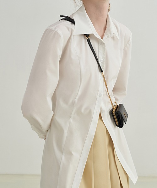 Fano Studios（ファノ ストゥディオズ）の「【Fano Studios】Skipper hem middle shirt FX21S230（シャツ/ブラウス・レディース・ホワイト・L/M/S）」の4枚目の写真