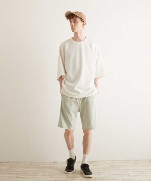 TONE SELECT WEAR（トーンセレクトウェア）の「【TONE BY AS】空紡糸刺繍ハーフパンツ(BL)（その他パンツ・メンズ・ブラック/グレー系その他/ダークグリーン/ミント・MEDIUM/LARGE）」の4枚目の写真