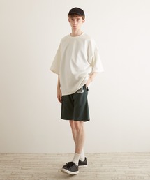 tone（トーン）の「【TONE BY AS】空紡糸刺繍ハーフパンツ(BL)（その他パンツ）」