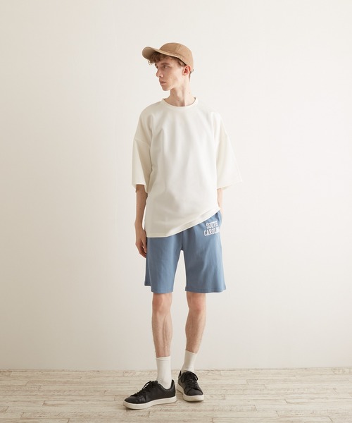 TONE SELECT WEAR（トーンセレクトウェア）の「【TONE BY AS】空紡糸刺繍ハーフパンツ(BL)（その他パンツ・メンズ・ブラック/グレー系その他/ダークグリーン/ミント・MEDIUM/LARGE）」の7枚目の写真