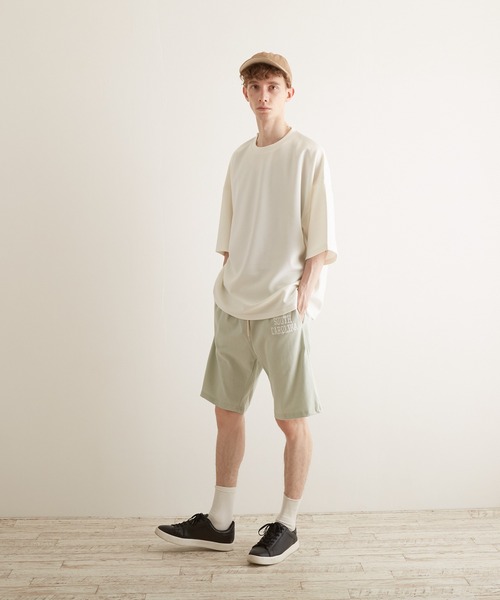 TONE SELECT WEAR（トーンセレクトウェア）の「【TONE BY AS】空紡糸刺繍ハーフパンツ(BL)（その他パンツ・メンズ・ブラック/グレー系その他/ダークグリーン/ミント・MEDIUM/LARGE）」の8枚目の写真