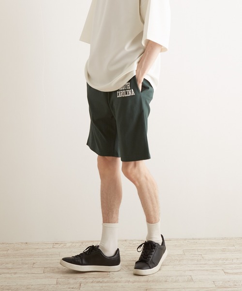 TONE SELECT WEAR（トーンセレクトウェア）の「【TONE BY AS】空紡糸刺繍ハーフパンツ(BL)（その他パンツ・メンズ・ブラック/グレー系その他/ダークグリーン/ミント・MEDIUM/LARGE）」の6枚目の写真
