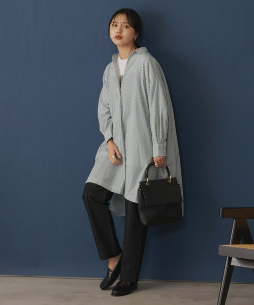 Aunt Marie's(アントマリーズ)の「スキッパーオーバーサイズシャツ(シャツ/ブラウス・レディース・ホワイト/ブルー/グリーン・FREE)」の10枚目の写真