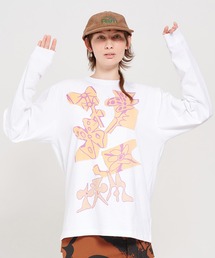 P.A.M. SPACE BLOSSOMS PRINTED LS TEE (GRAPHIC BY LEOMI SADLER) (1435/D)