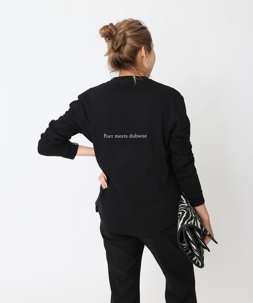 POET MEETS DUBWISE（ポエットミーツダブワイズ）の「POET MEETS DUBWISE A FORK LONG Tシャツ◆（Tシャツ/カットソー・レディース・ホワイト/ブラック・FREE）」の7枚目の写真