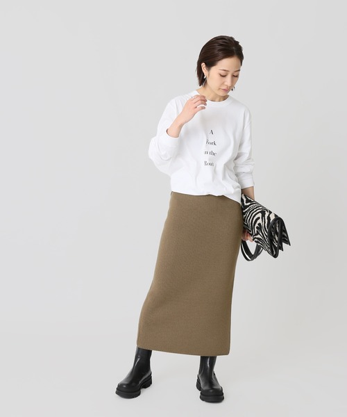 POET MEETS DUBWISE（ポエットミーツダブワイズ）の「POET MEETS DUBWISE A FORK LONG Tシャツ◆（Tシャツ/カットソー・レディース・ホワイト/ブラック・FREE）」の10枚目の写真