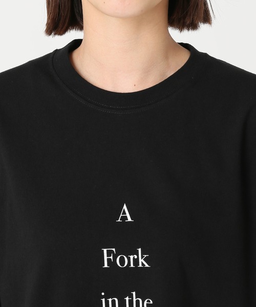POET MEETS DUBWISE（ポエットミーツダブワイズ）の「POET MEETS DUBWISE A FORK LONG Tシャツ◆（Tシャツ/カットソー・レディース・ホワイト/ブラック・FREE）」の18枚目の写真