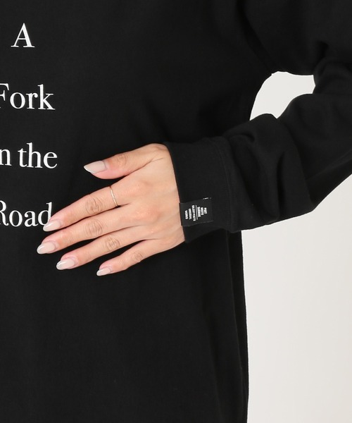 POET MEETS DUBWISE（ポエットミーツダブワイズ）の「POET MEETS DUBWISE A FORK LONG Tシャツ◆（Tシャツ/カットソー・レディース・ホワイト/ブラック・FREE）」の20枚目の写真