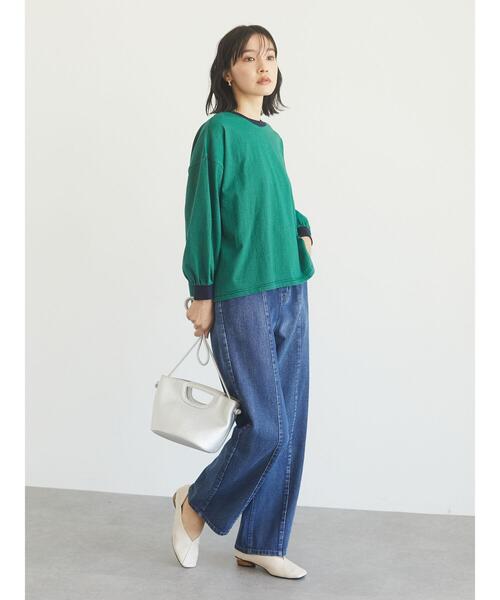 Green　Parks（グリーンパークス）の「バッククロスボーダープルオーバー＊（Tシャツ/カットソー・レディース・ブラウン/グリーン・FREE）」の3枚目の写真