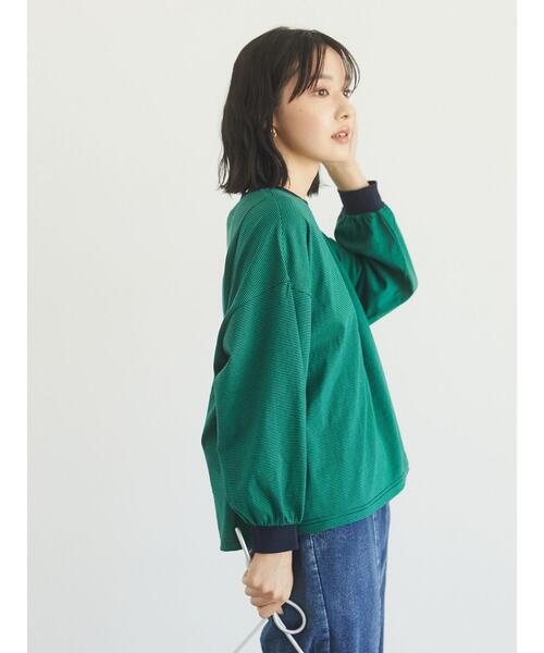 Green　Parks（グリーンパークス）の「バッククロスボーダープルオーバー＊（Tシャツ/カットソー・レディース・ブラウン/グリーン・FREE）」の8枚目の写真