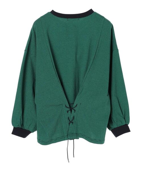 Green　Parks（グリーンパークス）の「バッククロスボーダープルオーバー＊（Tシャツ/カットソー・レディース・ブラウン/グリーン・FREE）」の16枚目の写真