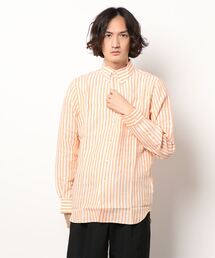 【PAZZO】 リネン ストライプ シャツ