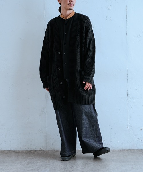 Lui's（ルイス）の「配色スタンドシャツ（シャツ/ブラウス・メンズ・ホワイト/ブラック・MEDIUM/SMALL）」の7枚目の写真