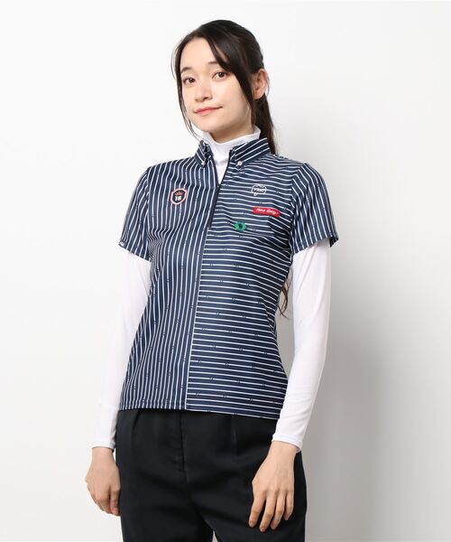 Fila シャツ ブラウス フィラゴルフ トップス レディース半袖シャツ Fila ゴルフウェア シャツ ブラウス 長袖ハイネックインナーシャツセット Fila フィラ のファッション 期間限定 の