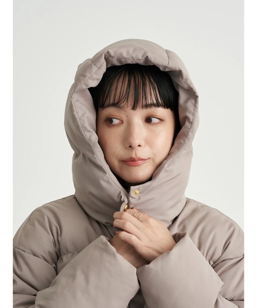 earth music&ecology（アースミュージックアンドエコロジー）の「ecocloud 中綿ブルゾン ＊（ダウンジャケット/コート・レディース・モカ/ブラック・M/L）」の5枚目の写真