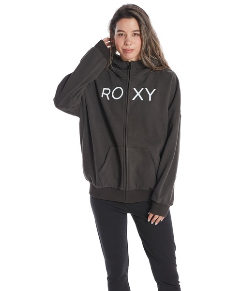 ROXY（ロキシー）の「JIVY ZIP/ロキシージップアップパーカー（パーカー・レディース・ブラック/ブラウン/グレー・SMALL/MEDIUM/LARGE/X-LARGE）」の2枚目の写真