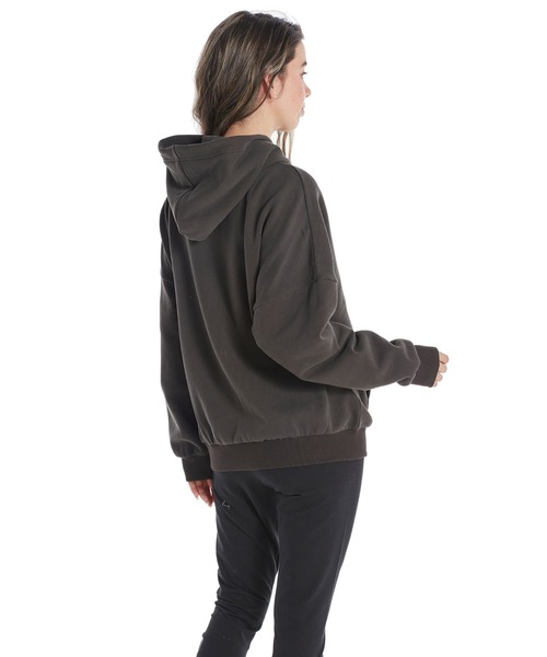 ROXY（ロキシー）の「JIVY ZIP/ロキシージップアップパーカー（パーカー・レディース・ブラック/ブラウン/グレー・SMALL/MEDIUM/LARGE/X-LARGE）」の4枚目の写真