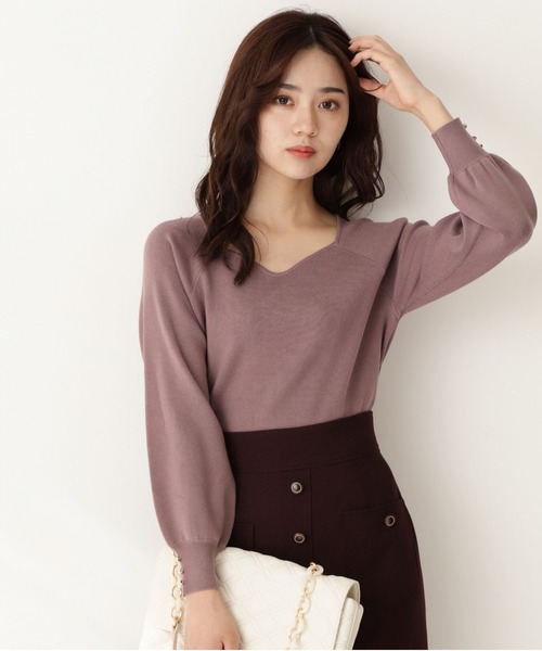 PROPORTION BODY DRESSING（プロポーションボディドレッシング）の「【美人百花11月号 掲載商品】デコルテハートボリュームスリーブ / 1211270005（ニット/セーター・レディース・ベージュ系その他/ブラウン系その他/ブラック/パープル系その他・MEDIUM/SMALL）」の22枚目の写真