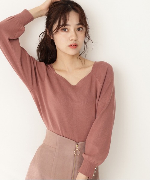 PROPORTION BODY DRESSING（プロポーションボディドレッシング）の「【美人百花11月号 掲載商品】デコルテハートボリュームスリーブ / 1211270005（ニット/セーター・レディース・ベージュ系その他/ブラウン系その他/ブラック/パープル系その他・MEDIUM/SMALL）」の16枚目の写真