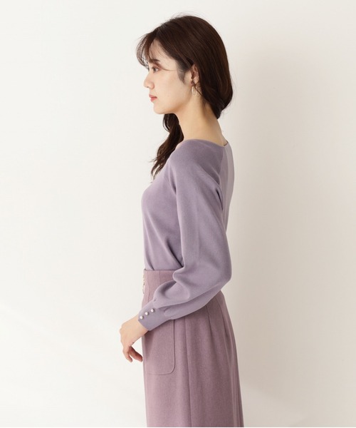 PROPORTION BODY DRESSING（プロポーションボディドレッシング）の「【美人百花11月号 掲載商品】デコルテハートボリュームスリーブ / 1211270005（ニット/セーター・レディース・ベージュ系その他/ブラウン系その他/ブラック/パープル系その他・MEDIUM/SMALL）」の8枚目の写真