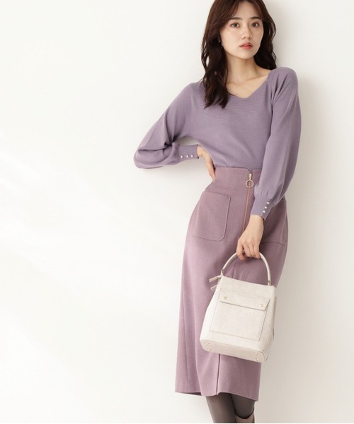 PROPORTION BODY DRESSING（プロポーションボディドレッシング）の「【美人百花11月号 掲載商品】デコルテハートボリュームスリーブ / 1211270005（ニット/セーター・レディース・ベージュ系その他/ブラウン系その他/ブラック/パープル系その他・MEDIUM/SMALL）」の14枚目の写真