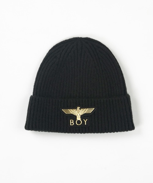 BOY LONDON(ボーイロンドン)の「【BOY LONDON】BOY EAGLE BEANIE(ニットキャップ/ビーニー・メンズ・ブラック・M)」の1枚目の写真