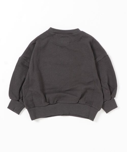 Life Support Products（ライフサポートプロダクツ）の「ボリュームスリーブカレッジプリントスウェット（80～150cm）（スウェット・キッズ・ホワイト/チャコール/ラベンダー/カーキ・80/90/95/100/110/120/130/140/150）」の5枚目の写真