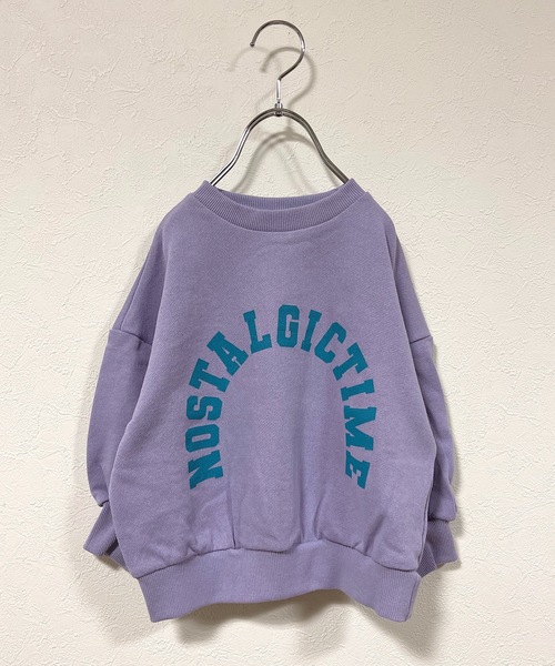 Life Support Products（ライフサポートプロダクツ）の「ボリュームスリーブカレッジプリントスウェット（80～150cm）（スウェット・キッズ・ホワイト/チャコール/ラベンダー/カーキ・80/90/95/100/110/120/130/140/150）」の4枚目の写真