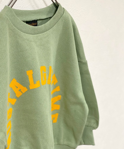 Life Support Products（ライフサポートプロダクツ）の「ボリュームスリーブカレッジプリントスウェット（80～150cm）（スウェット・キッズ・ホワイト/チャコール/ラベンダー/カーキ・80/90/95/100/110/120/130/140/150）」の12枚目の写真