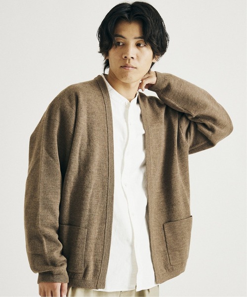 JOURNAL STANDARD（ジャーナルスタンダード）の「ウールテック ウォッシャブル ミラノカーディガン（カーディガン/ボレロ・メンズ・キャメル/ブラック/グリーン/ブラウン・LARGE/MEDIUM）」の3枚目の写真