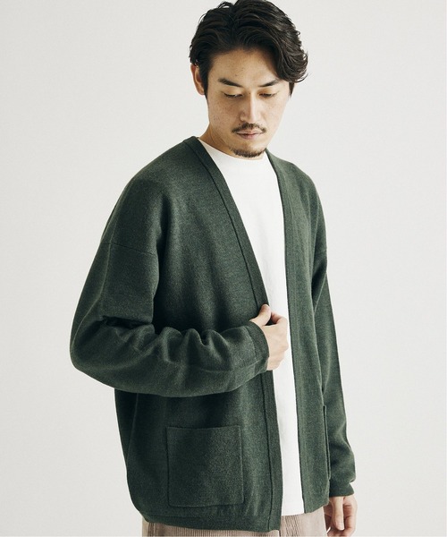 JOURNAL STANDARD（ジャーナルスタンダード）の「ウールテック ウォッシャブル ミラノカーディガン（カーディガン/ボレロ・メンズ・キャメル/ブラック/グリーン/ブラウン・LARGE/MEDIUM）」の4枚目の写真