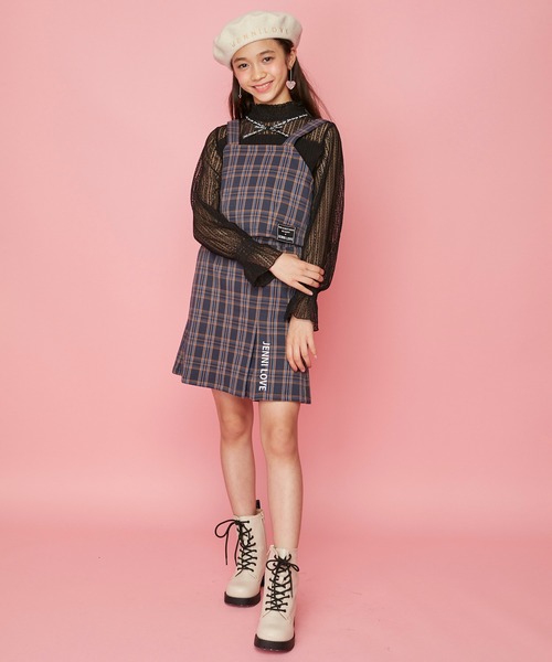 JENNI love（ジェニィラブ）の「ロゴテープレースアップブーツ（ブーツ・キッズ・ブラック/ベージュ/ラベンダー・20cm/21cm/22cm/23cm/24cm）」の10枚目の写真