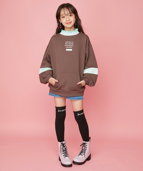 JENNI love（ジェニィラブ）の「ロゴテープレースアップブーツ（ブーツ・キッズ・ブラック/ベージュ/ラベンダー・20cm/21cm/22cm/23cm/24cm）」の19枚目の写真