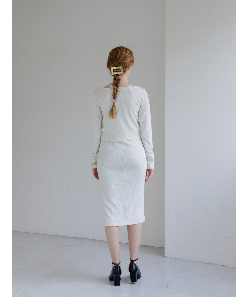 Ayla(アイラ)の「layered 2piece onepiece(ワンピース・レディース・ホワイト/ブラック・FREE)」の8枚目の写真