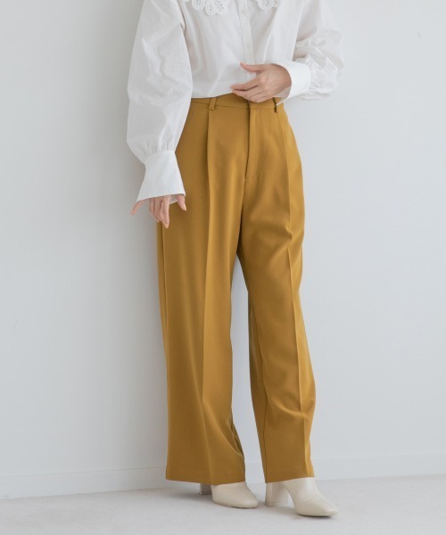 LOWRYS FARM(ローリーズファーム)の「カラーセミワイドパンツ 236226(その他パンツ・レディース・ブラック/イエロー/グリーン/アイボリー・MEDIUM/LARGE)」の4枚目の写真