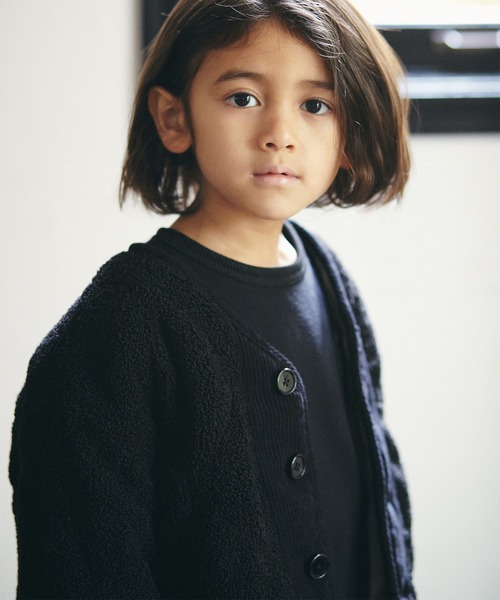 D.fesense（ディーフェセンス）の「リバーシブルボアジャケット（その他アウター・キッズ・ブラック/ピンクベージュ/チャコール・90cm/110cm/100cm/80ｃｍ）」の5枚目の写真